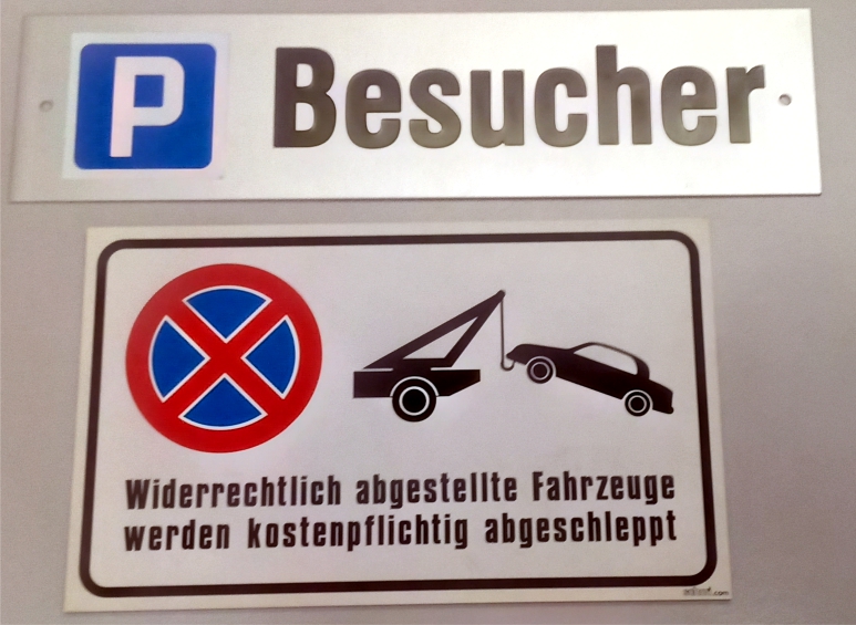 Parkplatzschilder Parkplatzschilder