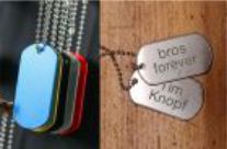 Erkennungsmarke / Grabstein / Dogtag / Armeeanhänger Erkennungsmarke / Grabstein / Dogtag / Armeeanhänger