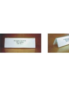 Pultschild aus Acrylas zum selber beschriften (für Papiereinlage), 100 x 30mm